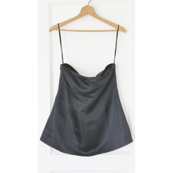 Helmut Lang Black Satin Top Bustier 1995 Vintage Archive 90s Made In Italy - Picture 3 of 16